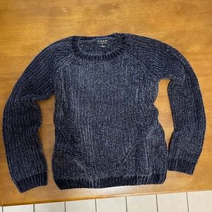 Velvet knit sweater